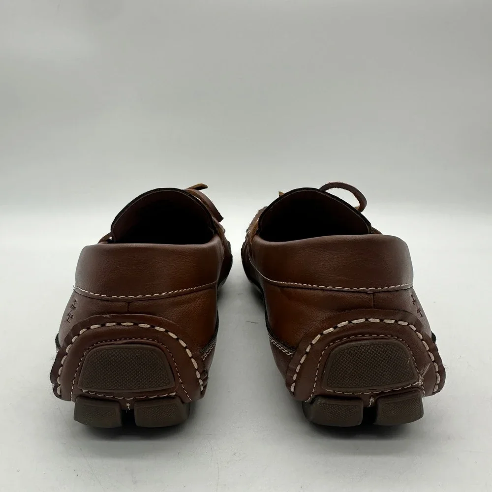 IZOD 630182 Burton Tan Smooth Mens Size‎ 9.5 M Driving Moccasin Loafer Shoes